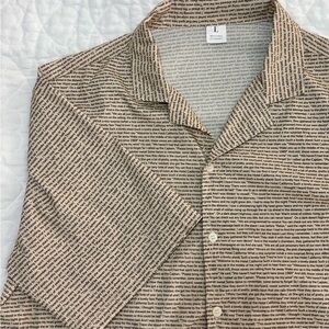 Eagles Hotel California Lyric Large Button Down Short Sleeve Shirt Unique! Rare!